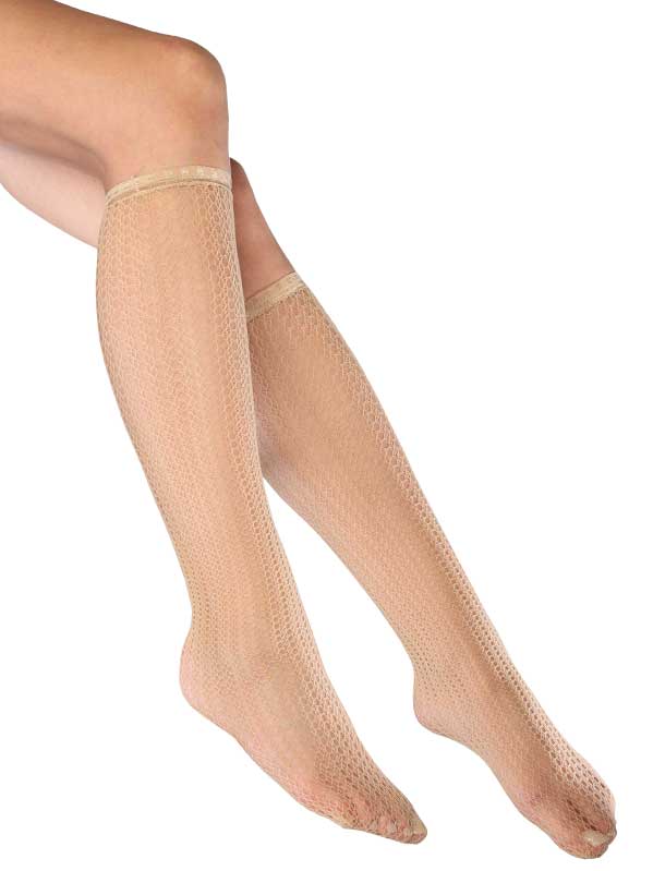 Mite Love Dantel File Dizaltı Kadın Çorabı Ten Rengi