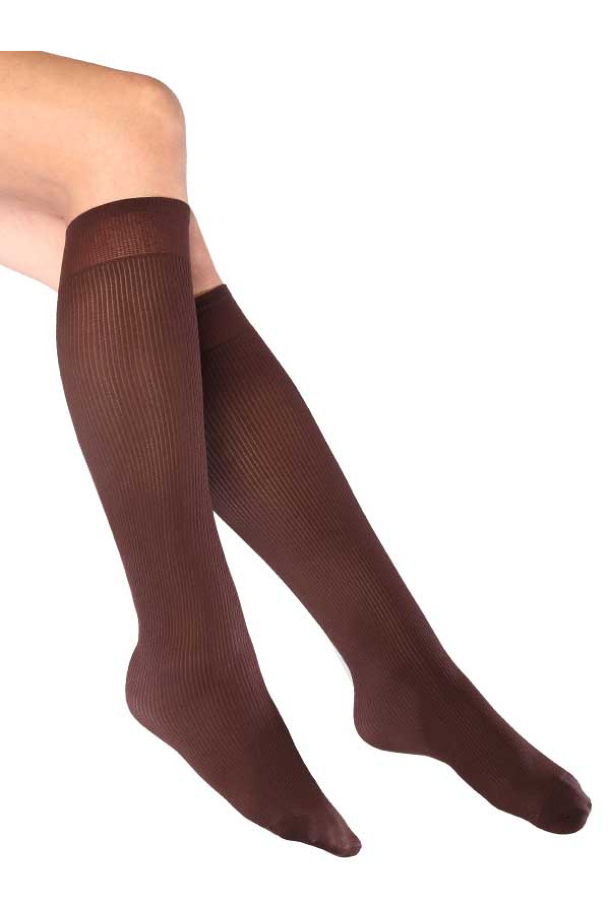 Mite Love Fitilli Diz Altı Kahverengi Çorap