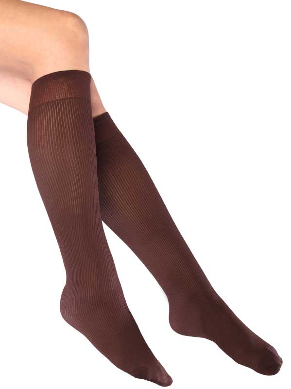 Mite Love Fitilli Diz Altı Kahverengi Çorap