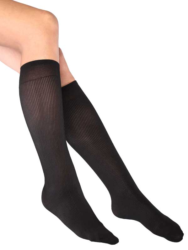 Mite Love Fitilli Diz Altı Siyah Çorap