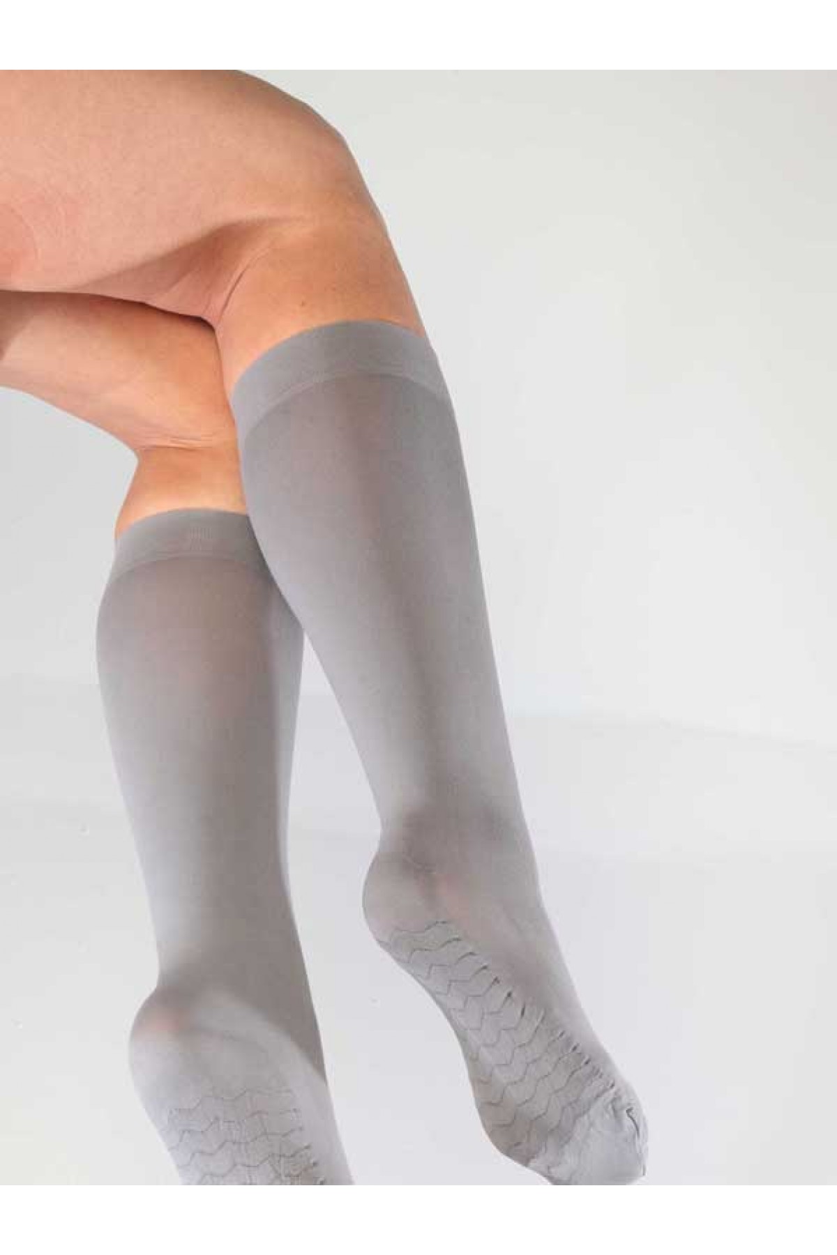 Mite Love Teni Göstermeyen Mikro 70 Dizaltı Çorap Gri