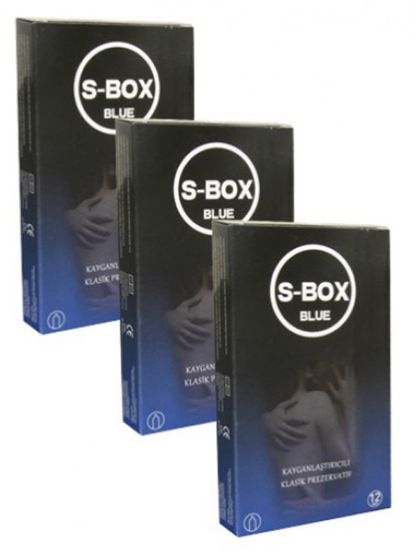 S-Box Blue Prezervatif Kayganlaştırıcılı 36 Adet